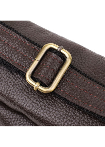 Бананка із зернистої натуральної шкіри коричнева 34×14×7 см 23146 Shvigel (362417627)