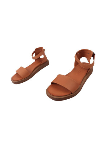 Коричневые босоножки женские рыжие натуральная кожа Mario Muzi