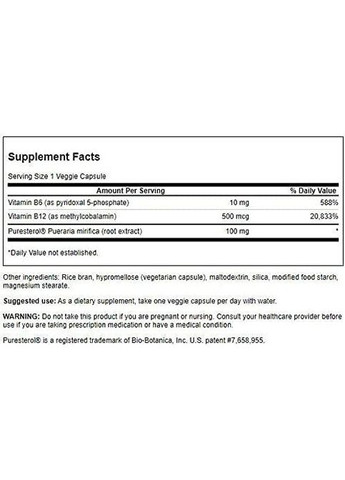 Фитоэстрогены при менопаузе, 60 капсул Swanson (364311243)