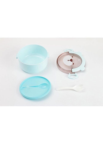 Ланч бокс одноярусный пищевой 11065 800 мл голубой No Brand (324799529)