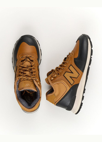 Коричневые всесезонные кроссовки ботинки мужские 574н mh574xb1 зима кожа мех коричневый New Balance