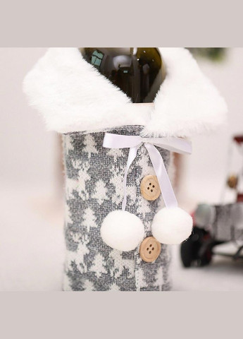 Декор для пляшок в новорічному стилі сірий (NR0040_1) No Brand (317285975)