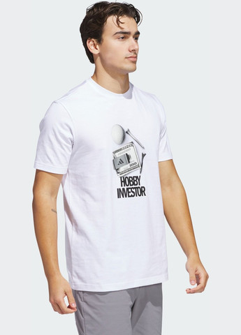 Белая футболка golf culture graphic adidas