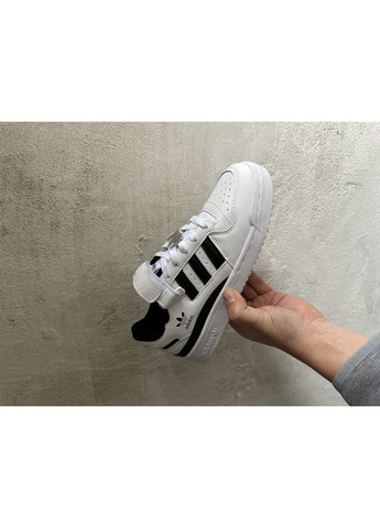 Черные демисезонные кроссовки мужские adidas forum 84 low white black адидас форум No Brand