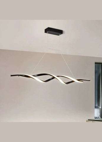 Люстра світлодіодна підвісна LED світильник для квартири на стелю лед 27328 Чорний 25-100х14х120 см. Sunnysky (364758426)