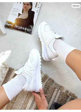 Жіночі кросівки в стилі New balance натуральна шкіра колір білий No Brand білі (349812662)