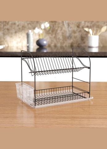 Сушка-стойка для посуды черная КВ002 Tekno-Tel (302518932)