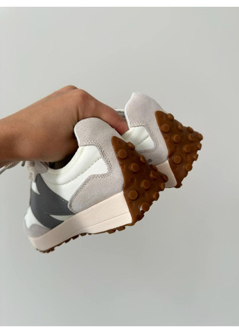 Сірі Осінні кросівки чоловічі new balance 327 grey leather нью беланс 327 No Brand