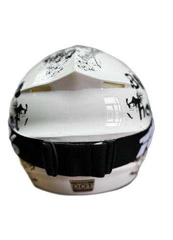 Эндуро кроссовый мотошлем Helmet White + очки Profi Black 100% комплект No Brand (370677346)