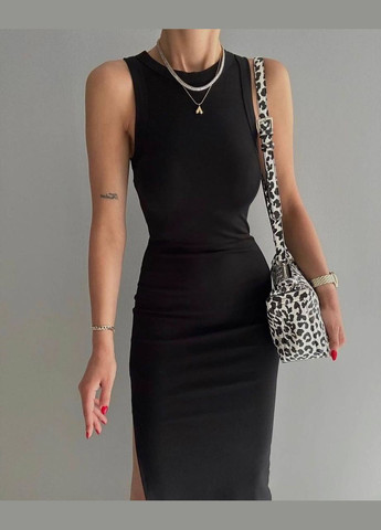 Черное повседневный платье женское Україна однотонное