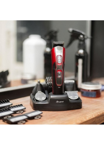 Машинка для стрижения волос 10в1 GM 592, Красная/Аккумуляторная бритва-триммер для стрижения волос Gemei (370268293)