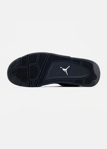 Черные демисезонные кроссовки мужские и женские nike jordan retro 4 black cat | найк джордан ретро 4 черные No Brand