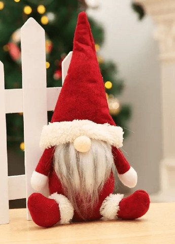 Новорічна іграшка фігурка прикраса різдвяний декор для полиці на ялинку скандинавський гном 31 см (478957-Prob) Червоний Unbranded (315021551)