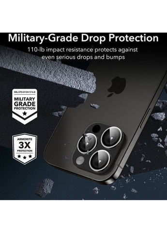 Захисне скло Metal Classic на камеру (у упак.) для Apple iPhone 16 Pro (6.3") / 16 Pro Max (6.9") Срібний Epik (372020622)