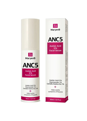 Сироватка з азелаїновою кислотою 5% MaryenB ANC5 Azelaic Acid 5% Facial Serum 30 ml Cos De Baha (362962062)