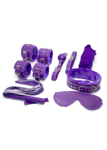 Садо-мазо набор для БДСМ игр 7 предметов. Фетиш. Черный No Brand (340914228)