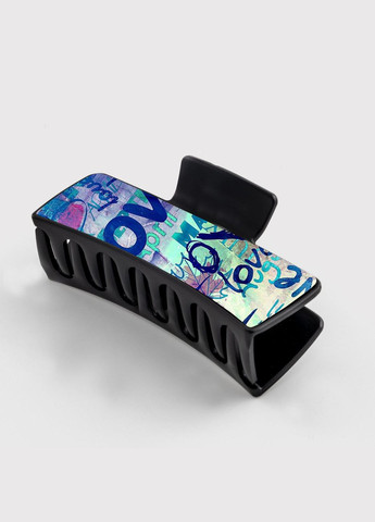 Заколка крабик для волос женская зажим шпилька Style #002 черная No Brand (315630780)