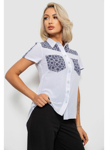 Сорочка класична з принтом, колір білий, 230R7214-1 Ager (371922806)