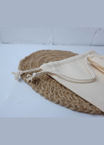 Еко мішок з бавовни для зберігання пакування шнур бавовняний 30х25 см бежевий No Brand (329201838)