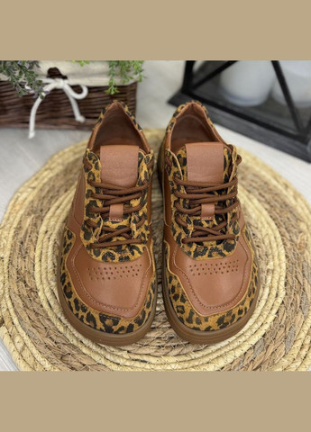 Кеды женские комбинированные, barefoot. Цвет рыжий леопард, кэмел. 37 размер Vasha para комбинированные демисезоны (342717210)