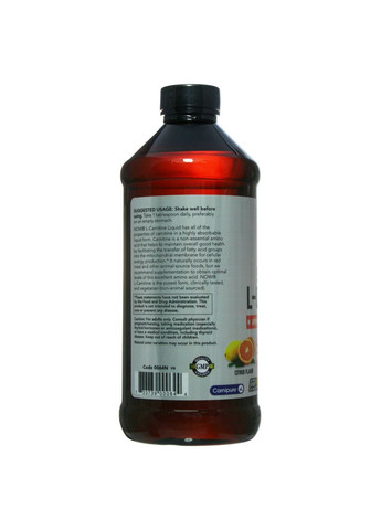 Карнитин жидкий цитрус, Тройная сила, Sport, 3000 мг, 473 мл Now Foods (364312878)
