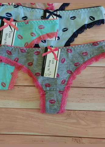 Жіночі бавовняні трусики труси стрінги Honey Fashion Accessories M/L білий (2-199) No Brand (313442697)