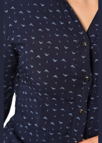 Сорочка жіноча темно-синього кольору Let's Shop (304368460)