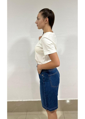 Женские шорты бермуды High waist (58480) W34 Темно-синие H&M (345064887)