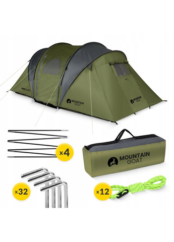Намет туристичний Prime Quatro 4-місний Olive (P-5905973406598) Mountain Goat (350970812)