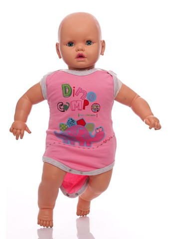 Пісочник з боді для дівчинки дракон рожевий інтерлок 74 см (27116) BABYKROHA (297200447)