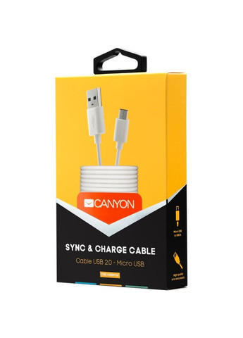 Дата кабеля (m437002) Canyon USB 2.0 AM to Micro 5P 1.0m White (367070802)