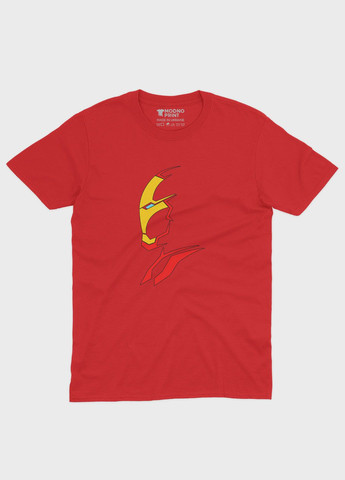 Червона демісезонна футболка для хлопчика з принтом супергероя - залізна людина (ts001-1-sre-006-016-020-b) Modno
