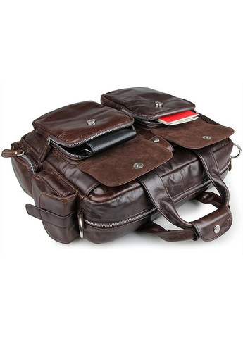 Сумка портфель через плече для чоловіків з натуральної шкіри для документів А4 для подорожей Коричневий 40514 Vintage (361432903)