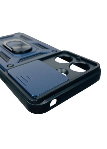 Чехол для Redmi 13C бронированный с кольцом со шторкой на сяоми редми 13с тёмно-синий rg1 Xiaomi (366020405)