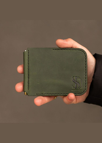 Кожаный зажим для купюр Prime на кнопках цвет зелёный SD Leather (282842729)