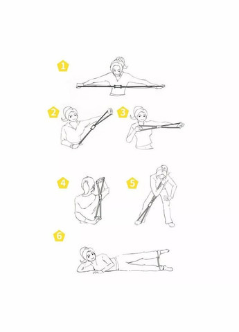 Ремень эспандер трубчатый восьмерка для фитнеса и пилатеса (OK0095_2) No Brand (325408521)