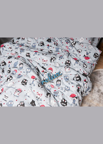 Комплект постельного белья Бязь Gold Люкс «» двуспальный 175х210 наволочки 2х70х70 (MS-820005467) Moon&Star Owls Gray (296909627)