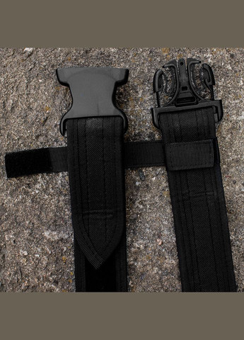 Пояс розвантажувальний жорсткий армійський тактичний ремінь (синтетичний, Чорний) ширина 5 см, макс. довжина 110 см Сварог (342375133)