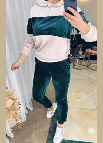 Костюм велюр спорт на трикотажной основе, кофта и брюки No Brand (343274420)