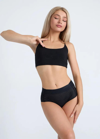 Труси з ефектом push-up чорні безшовні (70140) FitFiesta (341485624)