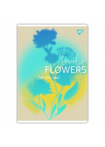 Книга обліку А4 48аркушів скоба Lovely flowers гібрид, клітинка 682012 Yes (322578859)