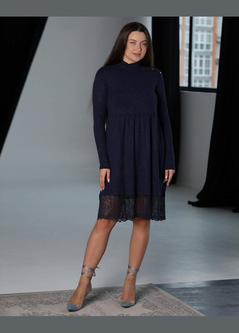 Синее повседневный платье женское "ажур" hc (h001-8151-096) No Brand