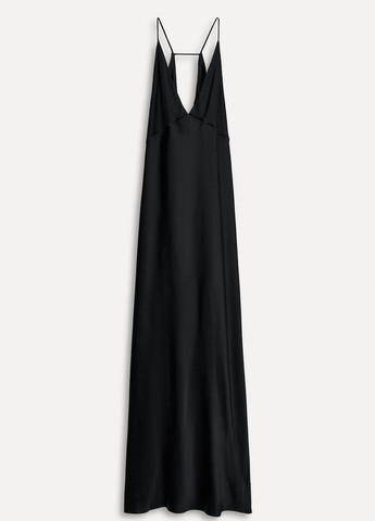 Черное вечернее платье Zara однотонное