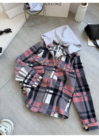 Розовая повседневный рубашка Україна с длинным рукавом