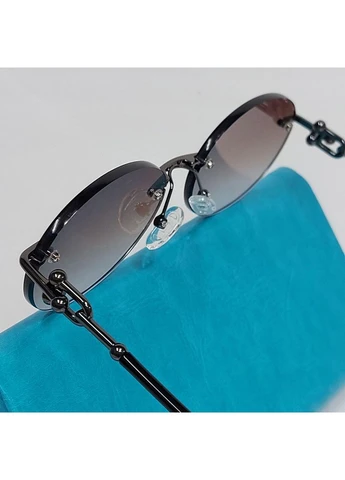 Жіночі сонцезахисні окуляри без оправи овальної форми в стилі "Tiffany" UV400 No Brand (401293686)