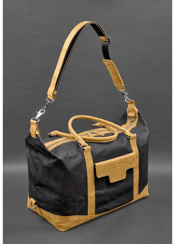 Дорожная сумка из конваса и натуральной желтой кожи Crazy Horse BlankNote (348359151)