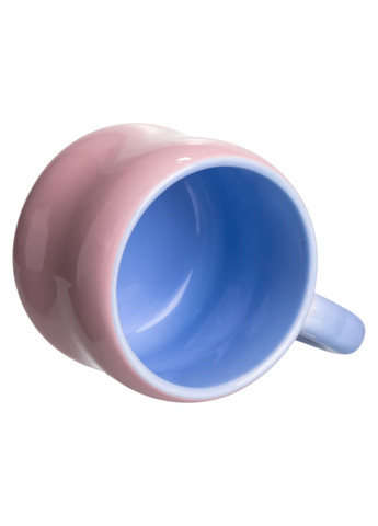 Кубок порцелянова з магнітом Бант 400 (мл) подарункова кружка прикольна чашка для дітей на подарунок Рожевий з блакитним FM-52C Yiwu (371346027)