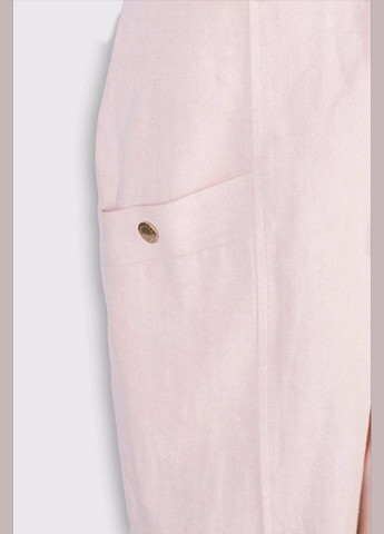 Стильний рожевий комбінезон Sandro Paris Delphie комбінезон-брюки лососевий вечірній, джинсовий, кежуал, повсякденний, діловий, спортивний, коктейльний, святковий льон, джинс, трикотаж