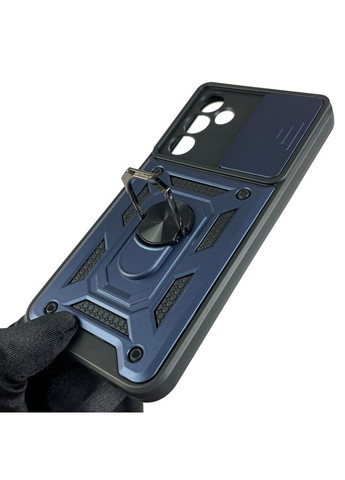 Чохол для Galaxy A25 5G SM-A256B броньований з кільцем зі шторкою на самсунг а25 5г темно-синій rg1 Samsung (366019907)