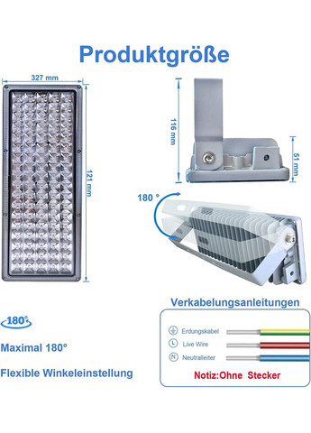 Прожектор Rugging 100w 10000 лм Ip67 No Brand (354829068)